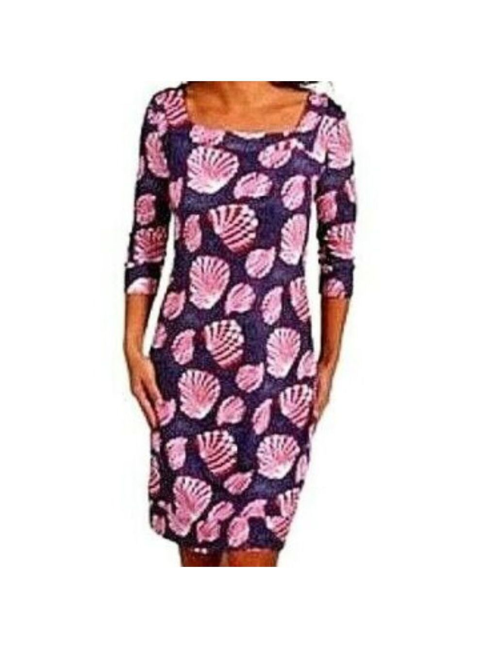 Lilly Pulitzer Newport Dress "Great Escape" Seashells Red/White/Blue - S